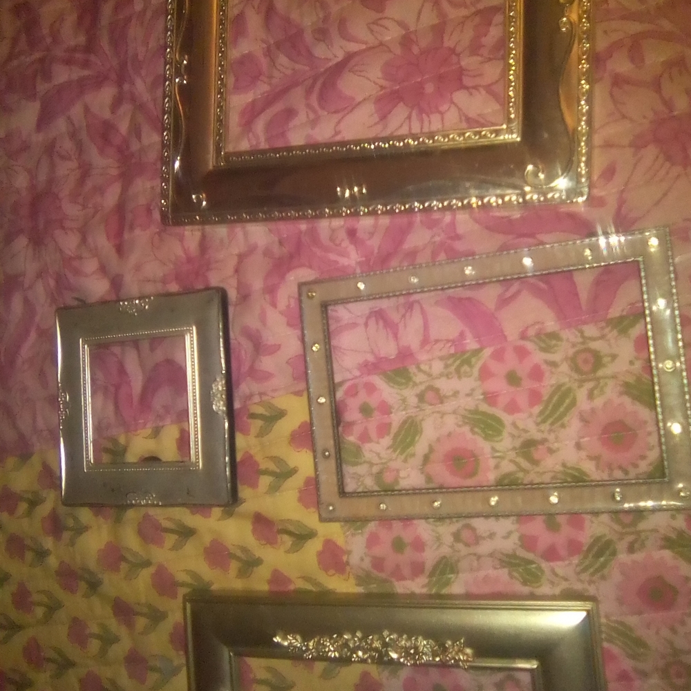 Elegant Silver Picture Frame Set